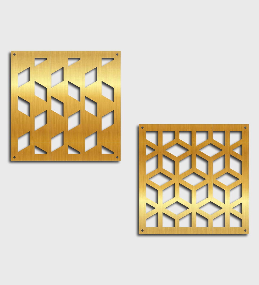 Buy Static (Set of 10) Gold Colour Acrylic Hanging Room Divider by