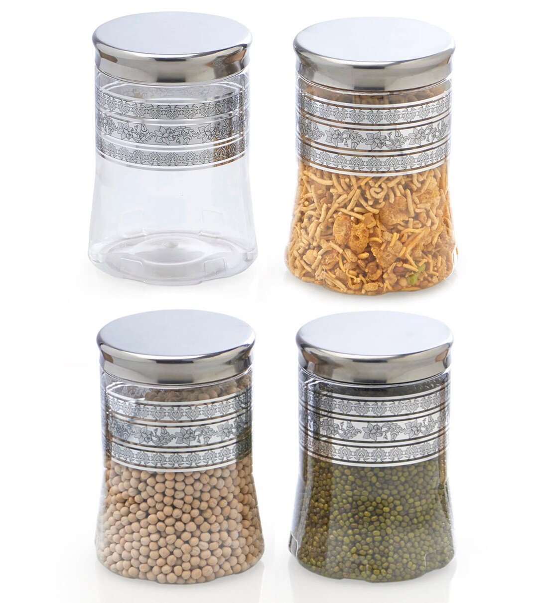 Buy Steelo 1200 ML Belly Containers Set of 4 Online Jars & Canisters