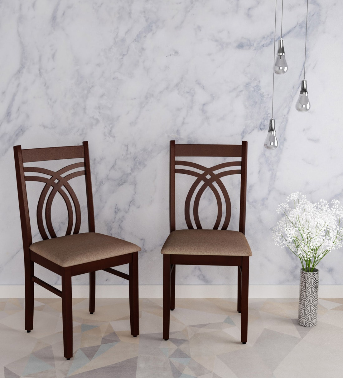 Buy Stella Dining Chair (Set of 2) in Dark Walnut Finish by HomeTown
