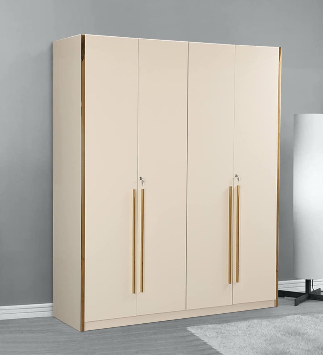 Buy Stellar 4 Door Wardrobe In White Finish By Hometown Online 4 Door Wardrobes Wardrobes Furniture Pepperfry Product