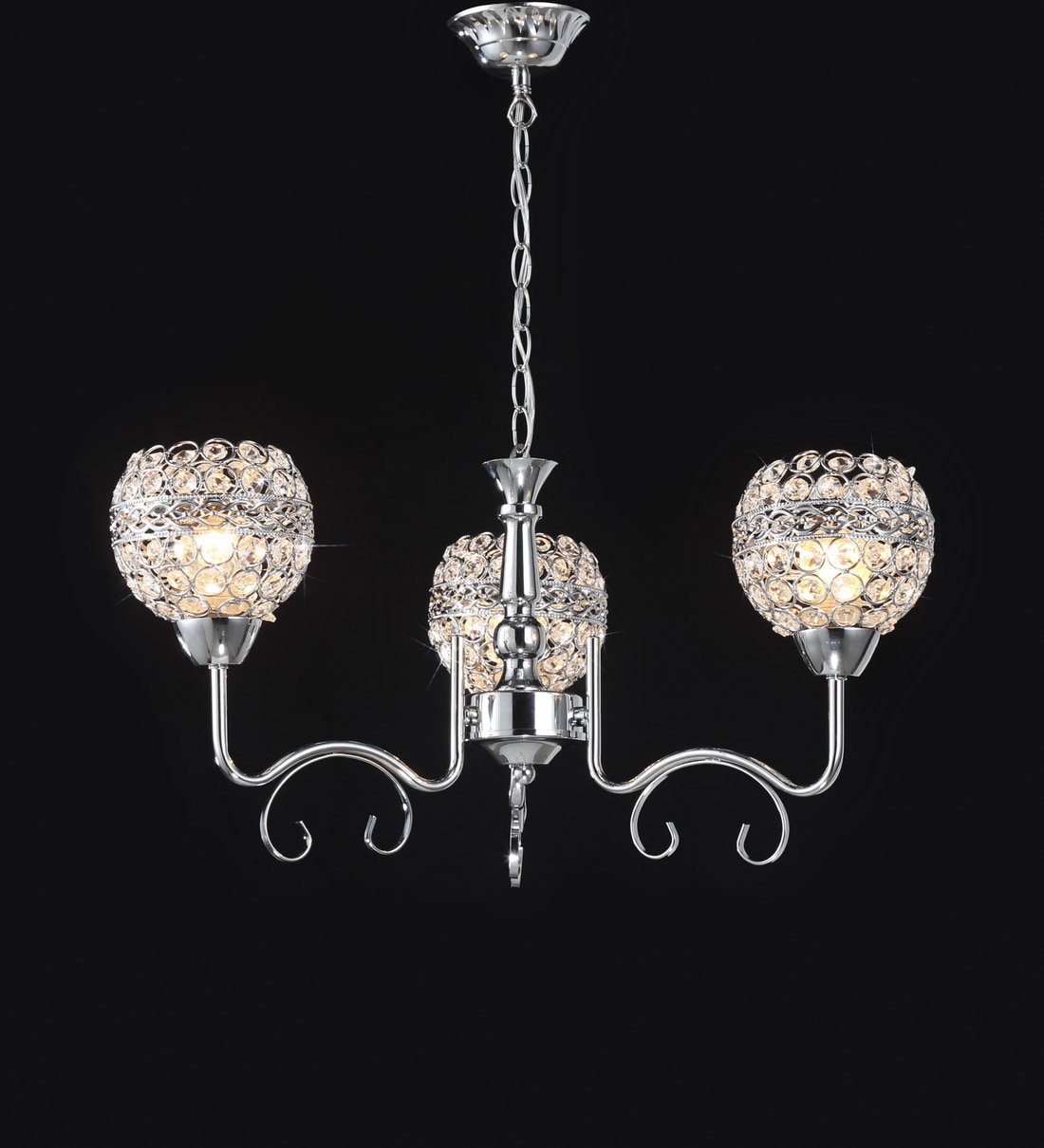 Buy Silver Crystal Chandelier By Stello Online Shaded Chandeliers
