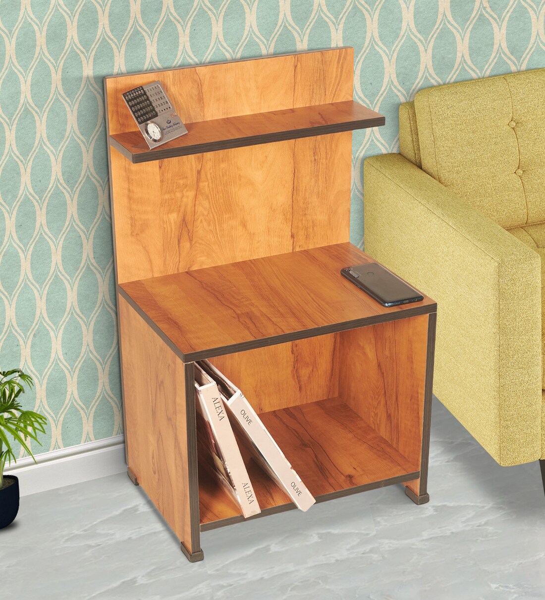 Buy Step Up Side Table In Teak Finish By Fine Group Online Modern End