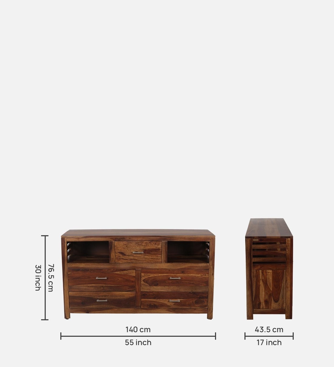 Buy Stigen Sheesham Wood Chest Of Drawers In Scratch Resistant