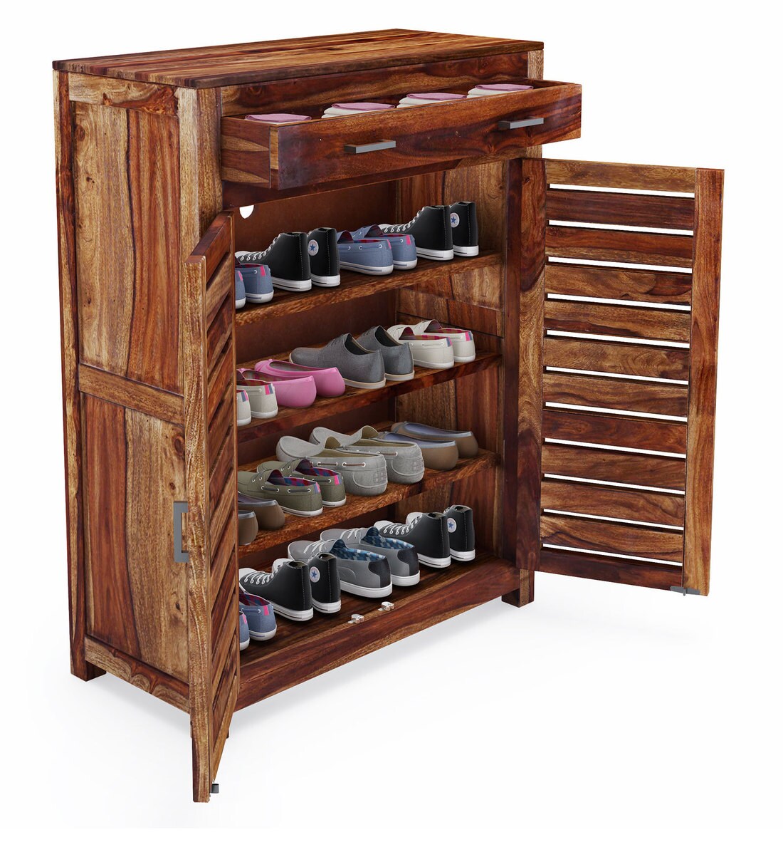 Buy Stigen Solid Wood Shoe in Provincial Teak Finish By