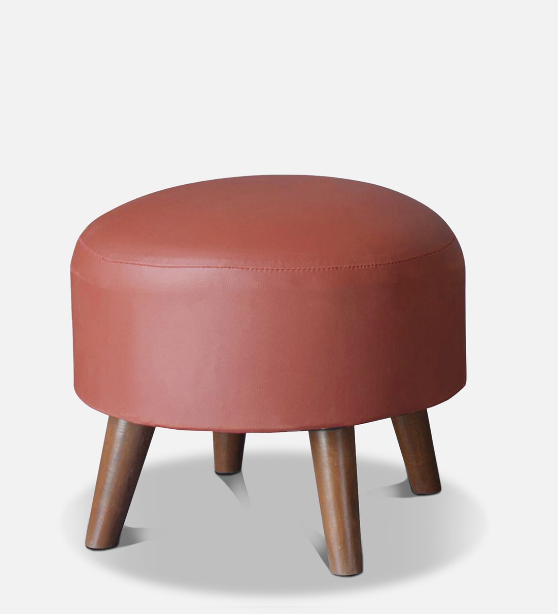 Buy Fremont Leatherette Seating Stool in Red Colour by NestRoots Online