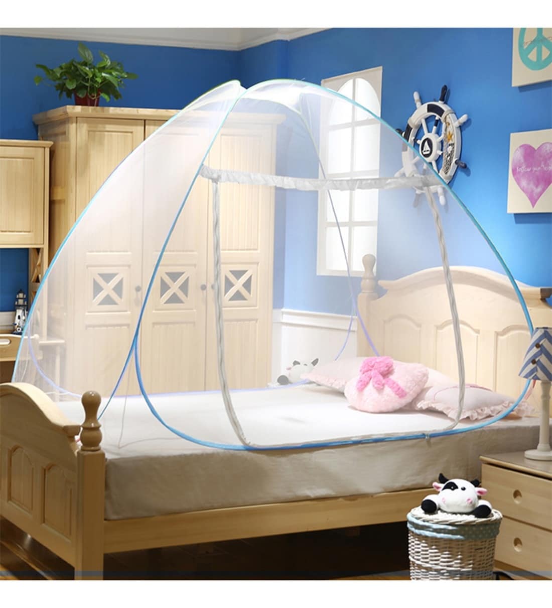 Buy Polyester Double Bed Foldable Mosquito Nets by StoryHome Online