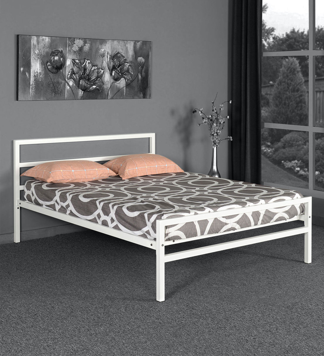 Buy Striker King Size Bed in White Color by Doctor DreamsNilkamal