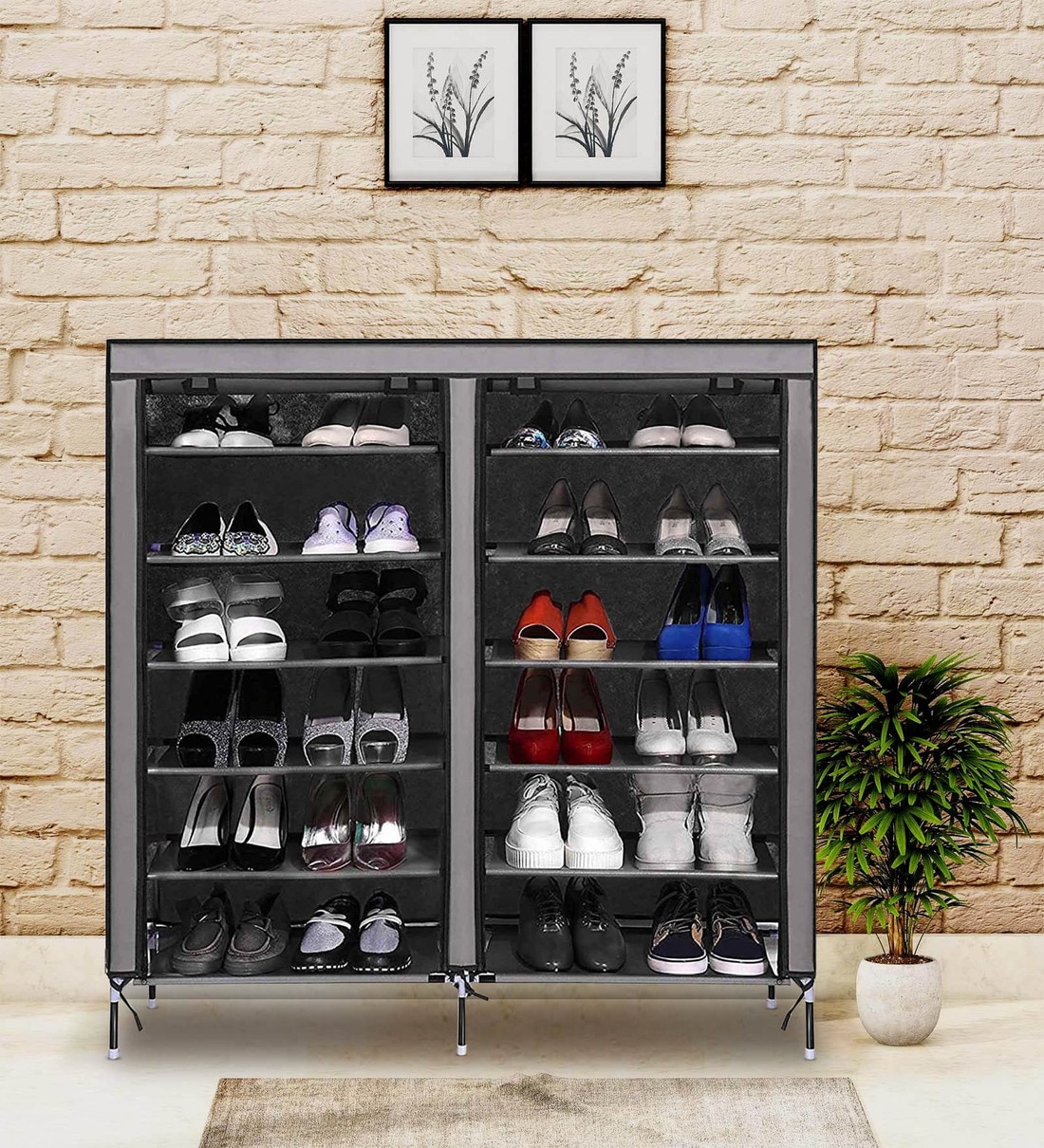 Buy Strum 6 Tier Shoe Rack In Grey Colour By Paffy Online Open Shoe Racks Shoe Racks Furniture Pepperfry Product