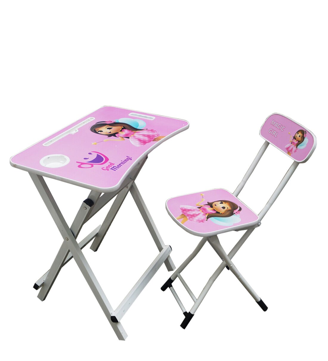 Buy Magic Girl Infant Desk in Multicolour with Chair by Muren Online