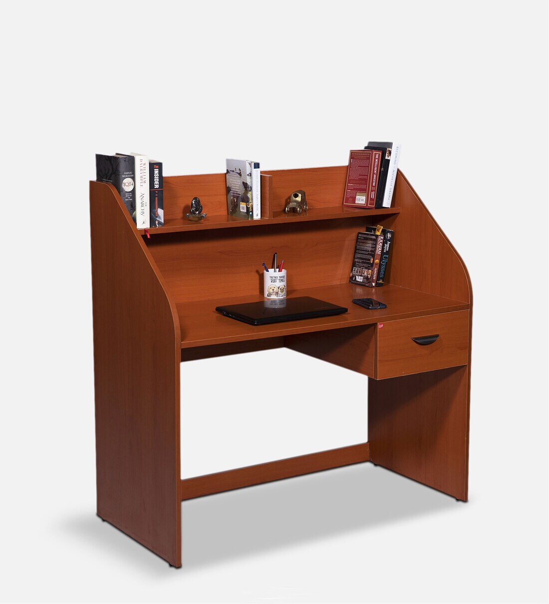 Buy Study Table in Cherry Finish by Eros Online Hutch Desks Study