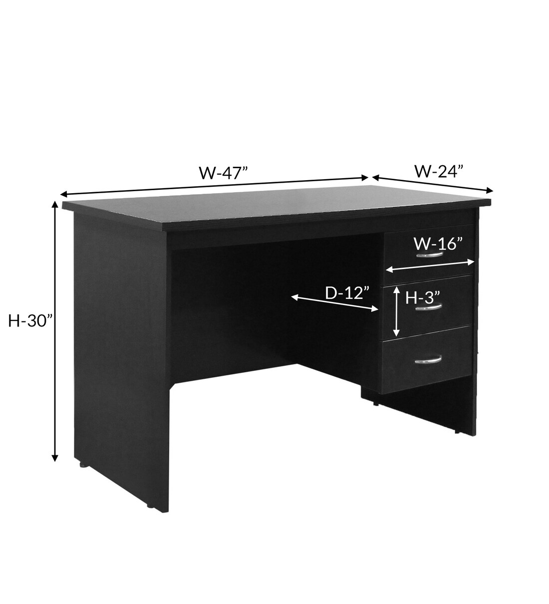 Buy Imperia Office Table in Wenge Finish Online Work Stations