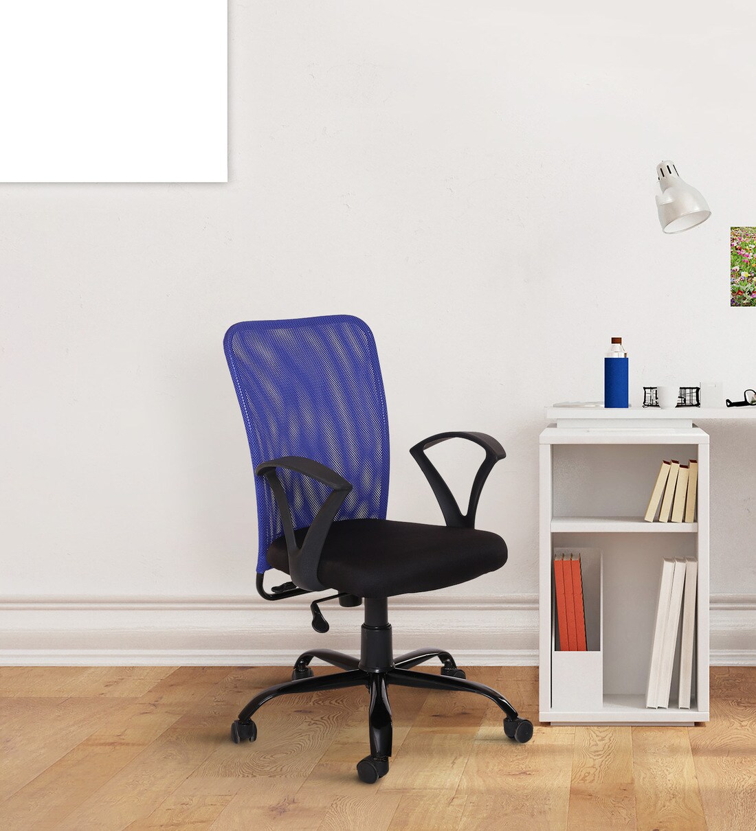 Style Breathable Mesh Ergonomic Chair in Blue black Colour