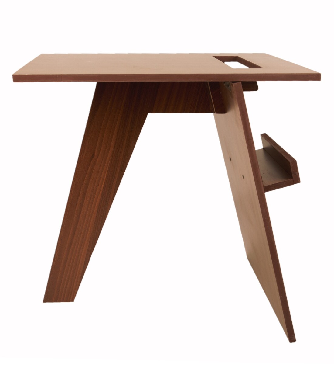 Buy Stylish End Table in Walnut Teak Finish Online Eclectic End