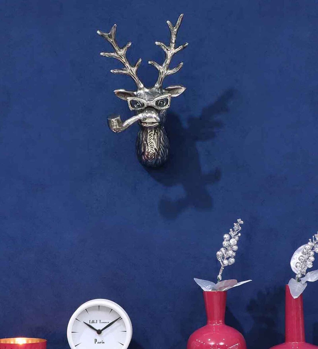 Buy Stylish Nickel Deer Wall Head Faux Animal Bust Online Faux Animal