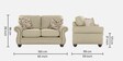 St Helens Fabric 2 Seater Sofa in Beige Colour