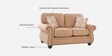 St Helens Fabric 2 Seater Sofa in Brown Colour