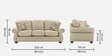 St Helens Fabric 3 Seater Sofa in Beige Colour