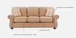 St Helens Fabric 3 Seater Sofa in Brown Colour