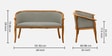 Stalley Sheesham Wood 2 Seater Sofa In Scratch Resistant Rustic Teak Finish