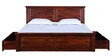 Stanfield Solid Wood King Size Bed With Drawer Storage In Honey Oak Finish