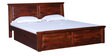 Stanfield Solid Wood King Size Bed With Drawer Storage In Honey Oak Finish