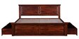 Stanfield Solid Wood King Size Bed With Drawer Storage In Honey Oak Finish