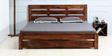 Stanwood King Size Bed in Warm Walnut Finish on Rent