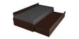 Starvion Pull-Out Sofa Cum Bed with Storage in brown Colour