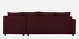 Stella Fabric LHS Sectional Sofa in Maroon Colour