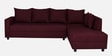 Stella Fabric LHS Sectional Sofa in Maroon Colour