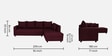 Stella Fabric LHS Sectional Sofa in Maroon Colour