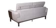 COMET Upholstery 3 Seater Sofa In Dark Walnut Wood Finish