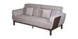 COMET Upholstery 3 Seater Sofa In Dark Walnut Wood Finish