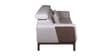 COMET Upholstery 3 Seater Sofa In Dark Walnut Wood Finish