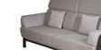 COMET Upholstery 3 Seater Sofa In Dark Walnut Wood Finish