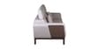 COMET Upholstery 3 Seater Sofa In Dark Walnut Wood Finish