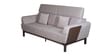 COMET Upholstery 3 Seater Sofa In Dark Walnut Wood Finish