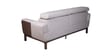 COMET Upholstery 3 Seater Sofa In Dark Walnut Wood Finish