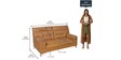 Steven 2 Seater Sofa in Brown Colour
