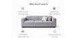 Stitch Sofa 3 Seater In Grey Colour