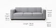 Stitch Sofa 3 Seater In Grey Colour
