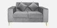 Stockholm Velvet 2 Seater Sofa In Grey Colour
