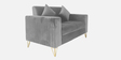 Stockholm Velvet 2 Seater Sofa In Grey Colour