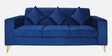 Stockholm Velvet 3 Seater Sofa In Blue Colour