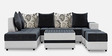 Stollion 8 Seater RHS L Shape Sofa In Dark Grey & Light Grey Colour