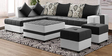 Stollion 8 Seater RHS L Shape Sofa In Dark Grey & Light Grey Colour