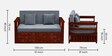 Strasbourg Sheesham Wood Pull Out 2 Seater Sofa Cum Bed In Honey Oak Finish with Storage