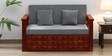 Strasbourg Sheesham Wood Pull Out 2 Seater Sofa Cum Bed In Honey Oak Finish with Storage