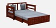 Strasbourg Sheesham Wood Pull Out 2 Seater Sofa Cum Bed In Honey Oak Finish with Storage