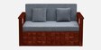 Strasbourg Sheesham Wood Pull Out 2 Seater Sofa Cum Bed In Honey Oak Finish with Storage